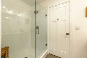 Bathroom featuring an enclosed shower