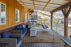 Deck with outdoor lounge area