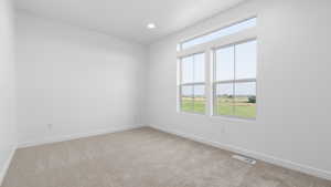 Empty room with light carpet