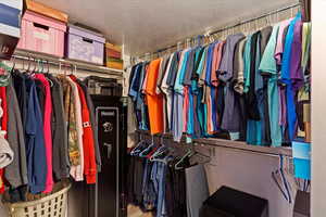 View of walk in closet