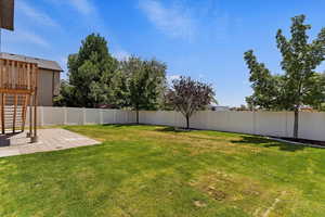 View of yard featuring a patio