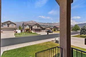 Exterior space with a mountain view