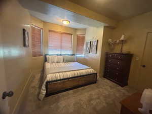 View of carpeted bedroom