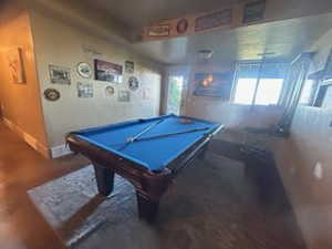 Game room featuring a wealth of natural light and pool table