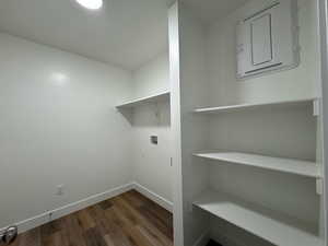 Interior space with LVP floors and washer hookup