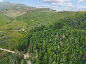 Bird's eye view featuring a mountain view