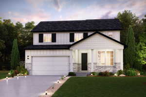 Rendering of Exterior Elevation (Selected exterior color option shown in render)