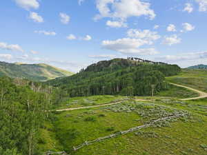 View of mountain feature with a rural view