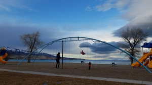 Swings at dusk