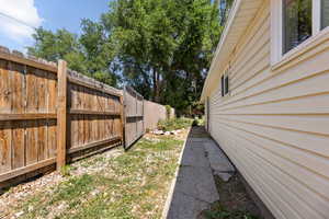 View of north side yard