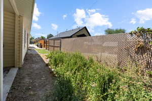 View of north side yard