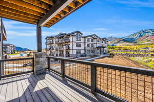 Deck with a mountain view