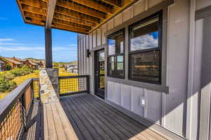 View of wooden terrace