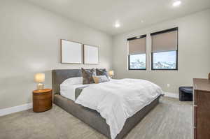 View of carpeted bedroom