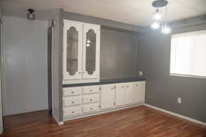 Dining Room with cabinets