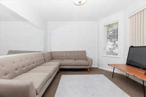 View of carpeted living room