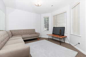 View of carpeted living room