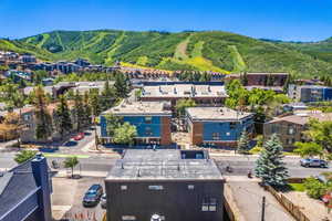 Bird's eye view featuring a mountain view