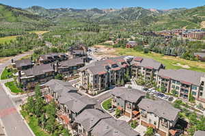 Bird's eye view featuring a mountain view