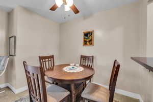 Ceiling Fan in Dining Area