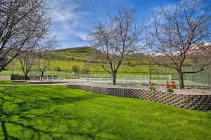 View of yard with a rural view