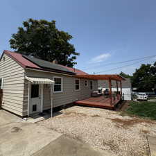 Exterior space with a deck