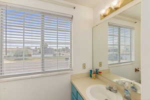 Bathroom featuring vanity