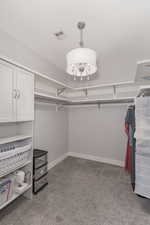 Spacious closet featuring carpet floors