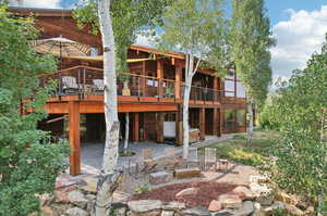 Rear view of property with a patio