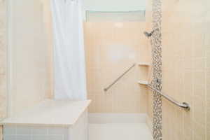 Bathroom with walk in shower