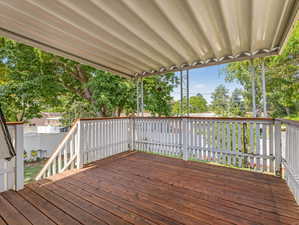 View of wooden terrace