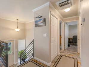 Corridor with crown molding