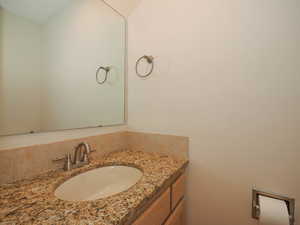 Bathroom featuring vanity