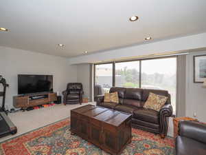 View of carpeted living room