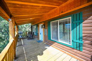 View of wooden terrace