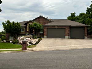 Oversized 3-car garage with workbench