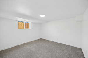 View of carpeted basement bedroom 1