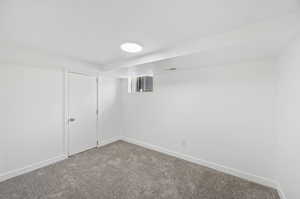 View of carpeted basement bedroom 2