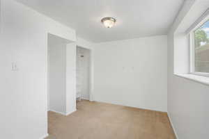 View of carpeted spare room