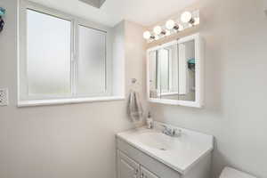 Basement Bathroom with vanity