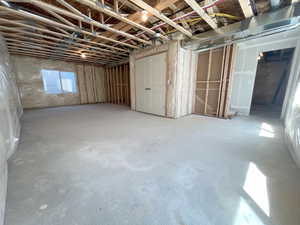 Unfinished Basement:  Room for future Family Room, Bedroom, and Full Bathroom.