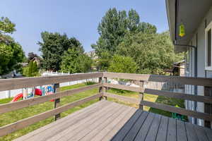 View of wooden deck