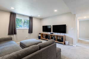 View of carpeted living room