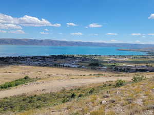 Property view of water with a mountain view