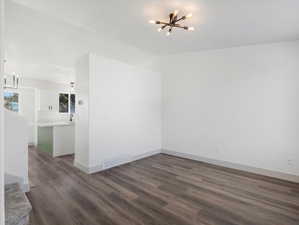 Living room with wood-style floors