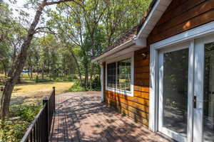 View of deck going into back yard