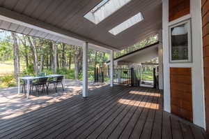 View of covered deck