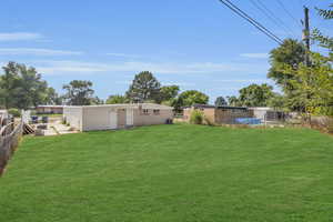 View of backyard