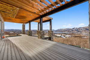 Deck with a mountain view