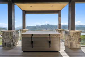 Deck with a mountain view